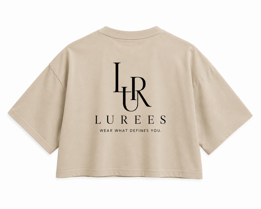 LUREES Cropped Oversized T-Shirt