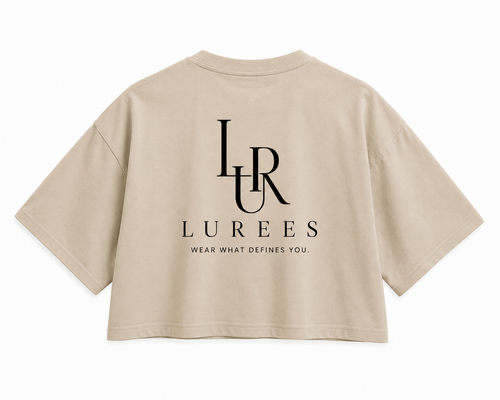 LUREES Cropped Oversized T-Shirt